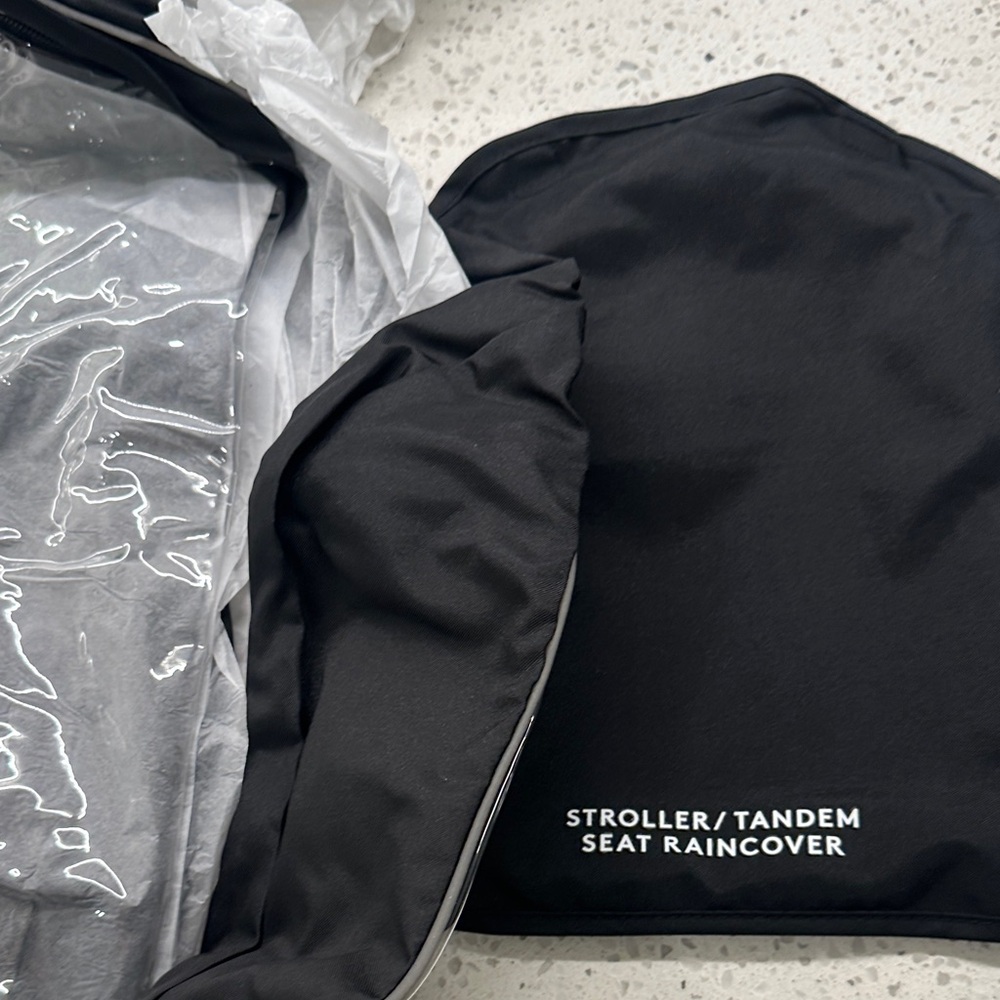 Black Stroller/Tandem Seat Raincover